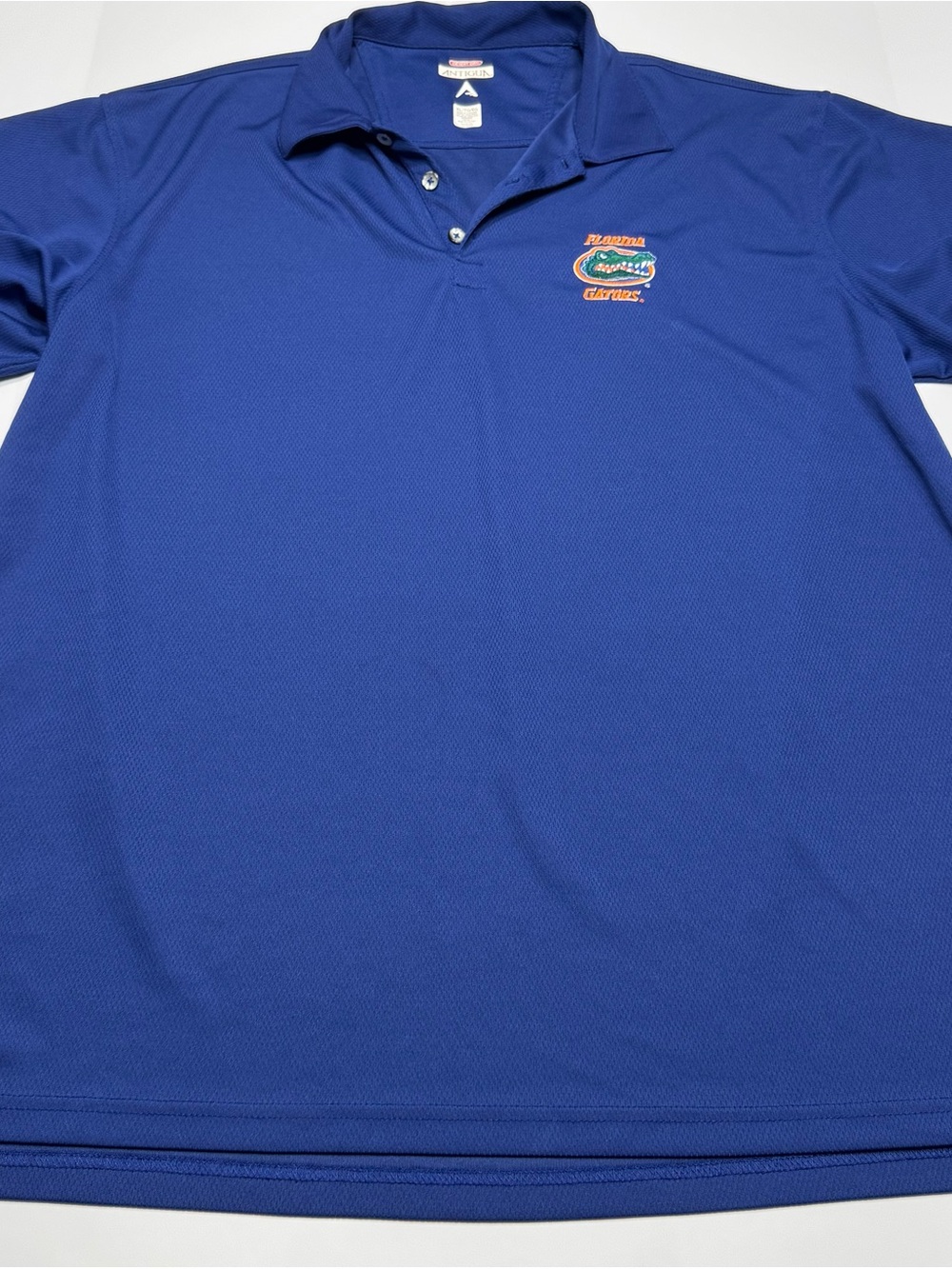 Antigua Royal Blue Florida Gators Embroidered Polo